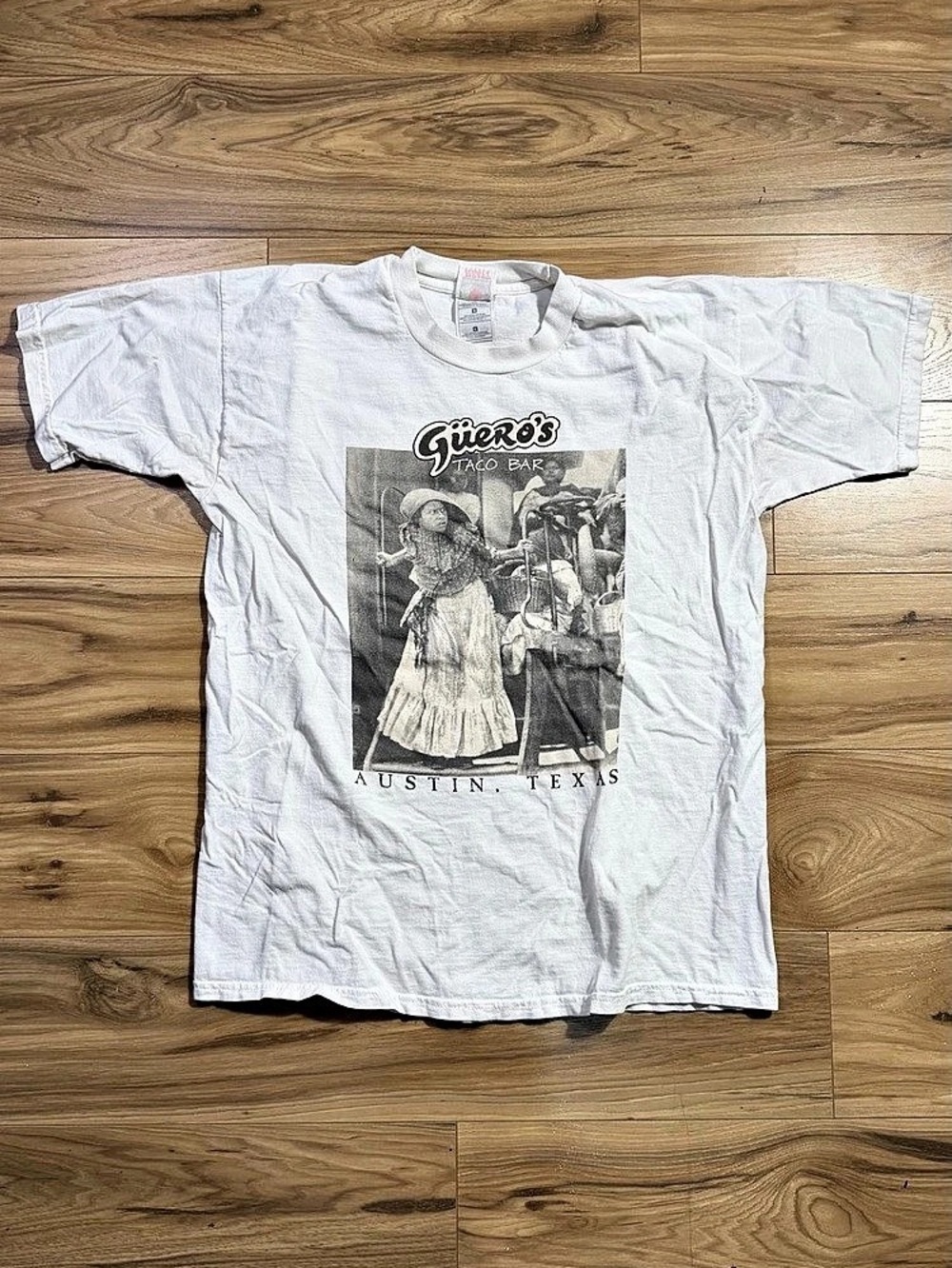 Guero’s Graphic Tee in White & Black Size Medium